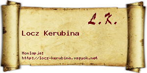 Locz Kerubina névjegykártya